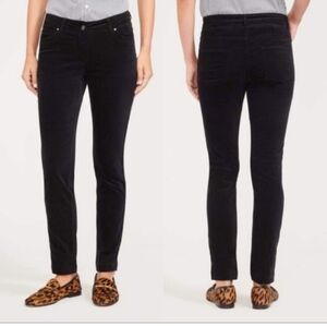 J. McLaughlin Black Velvet Slim Leg Pants Size 4